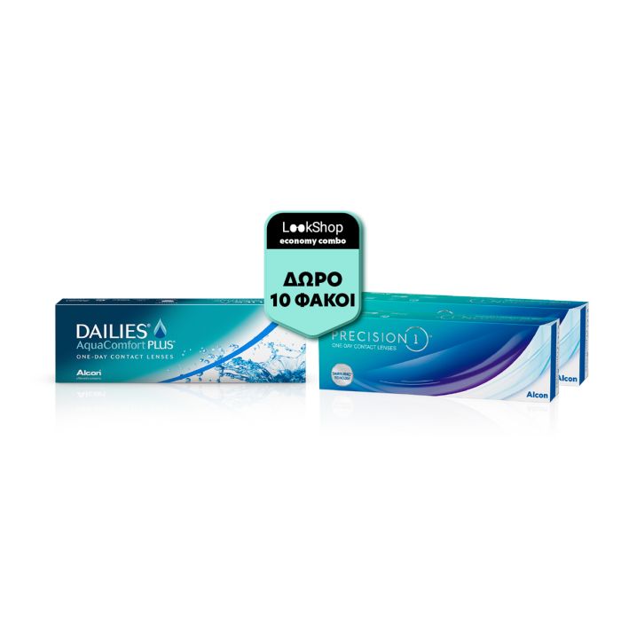 Dailies Aqua Comfort Plus ( 30 φακοί + 10 φακοί Precision 1 ΔΩΡΟ ) Ημερήσιοι Μυωπίας
