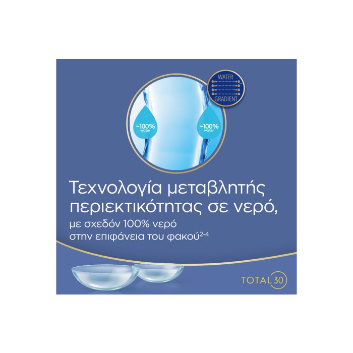 Total 30 ( 3 φακοί ) Μηνιαίοι Μυωπίας